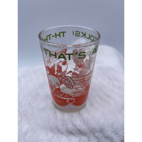 1974 Looney Tunes Porky Pig, Bugs Bunny, Jelly Jar Juice Glass, Elmer Bottom - Picture 7 of 9